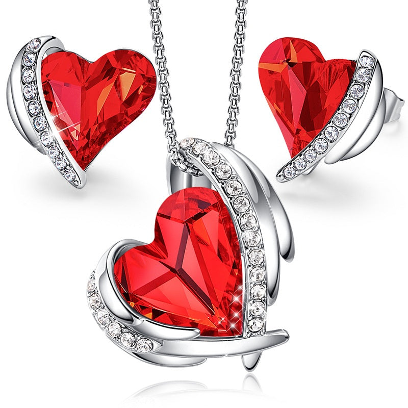 Guardian Angel Crystal Jewelry Set Meaningful Mother’s Day Gift for Mom