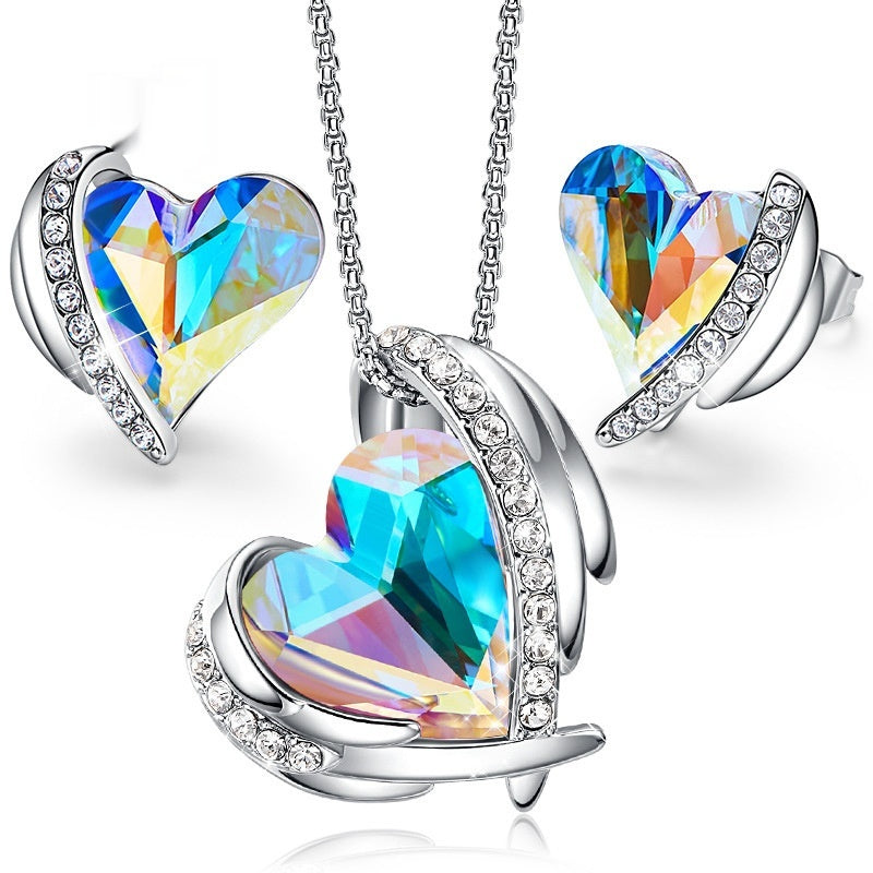 Guardian Angel Crystal Jewelry Set Meaningful Mother’s Day Gift for Mom