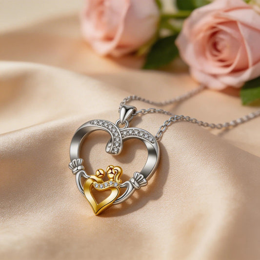 Mother & Daughter Heart Necklace - A Meaningful Gift for Mom