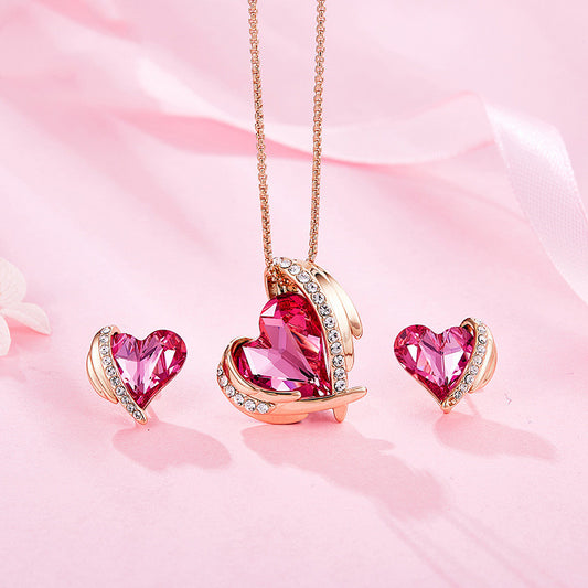 Guardian Angel Crystal Jewelry Set Meaningful Mother’s Day Gift for Mom